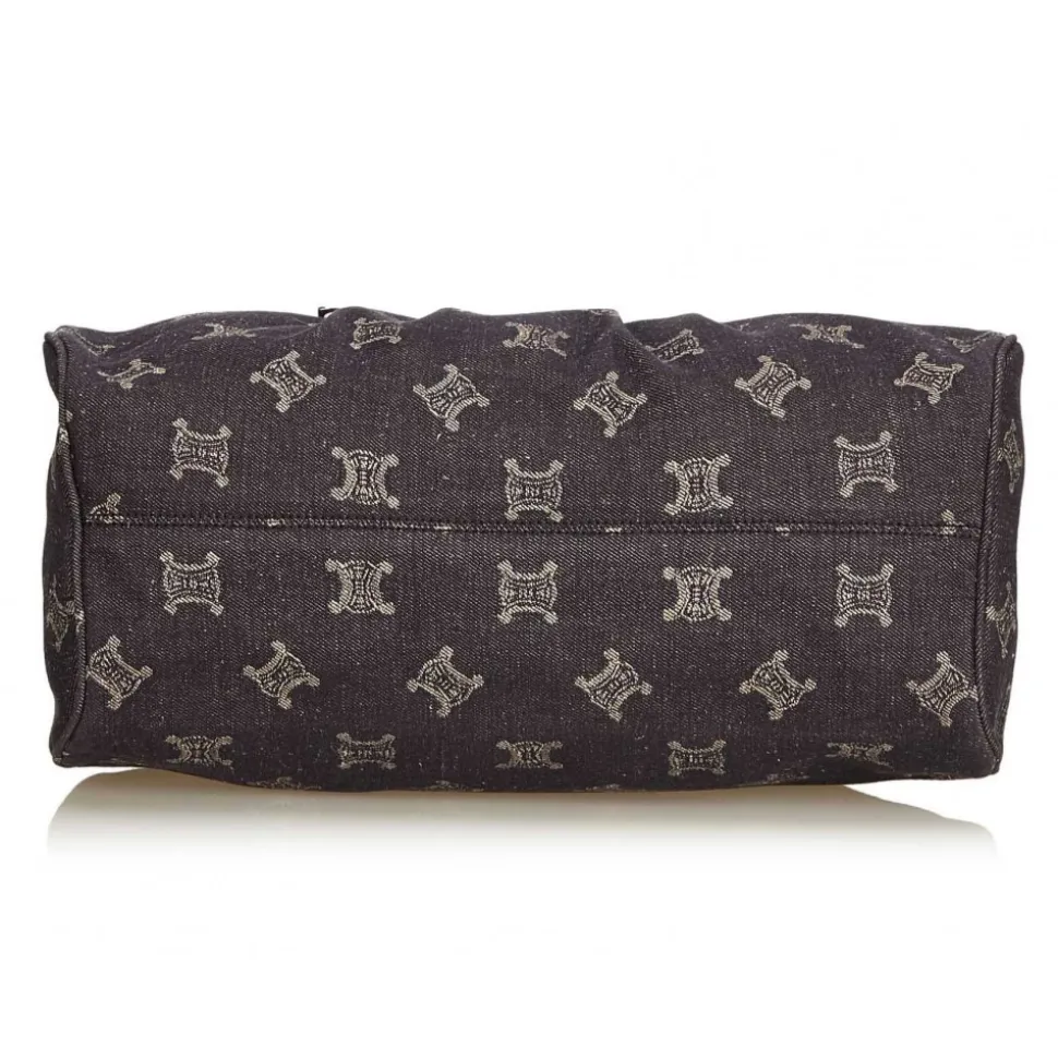 Céline Vintage - Jacquard Macadam Shoulder Bag - Gray - Leather and Fabric Handbag - Luxury High Quality - Avvenice