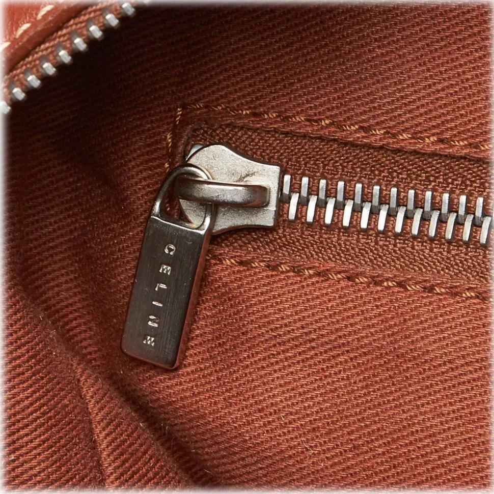 Céline Vintage - Leather Boogie Bag - Brown - Leather Handbag - Luxury High Quality - Avvenice