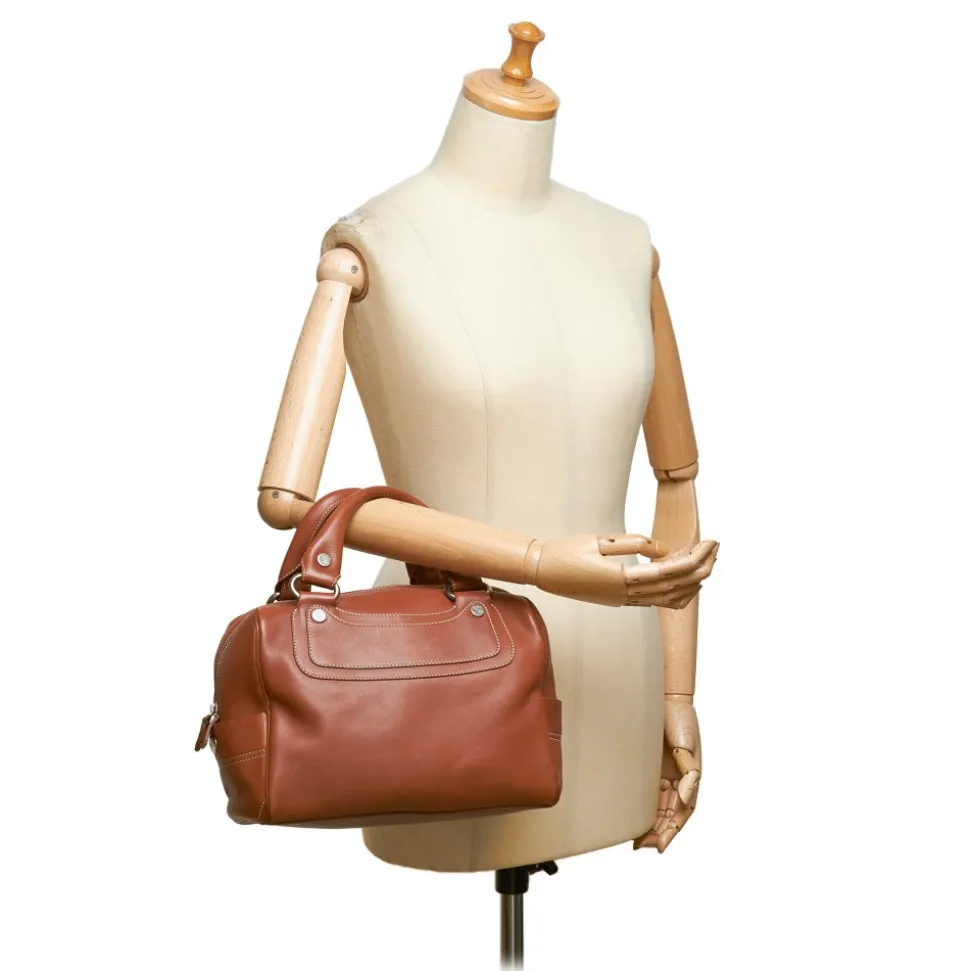 Céline Vintage - Leather Boogie Bag - Brown - Leather Handbag - Luxury High Quality - Avvenice