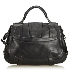 Céline Vintage - Leather Satchel Bag - Black - Leather Handbag - Luxury High Quality - Avvenice