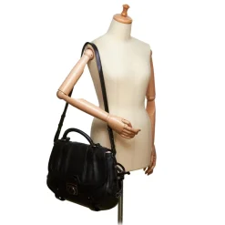 Céline Vintage - Leather Satchel Bag - Black - Leather Handbag - Luxury High Quality - Avvenice