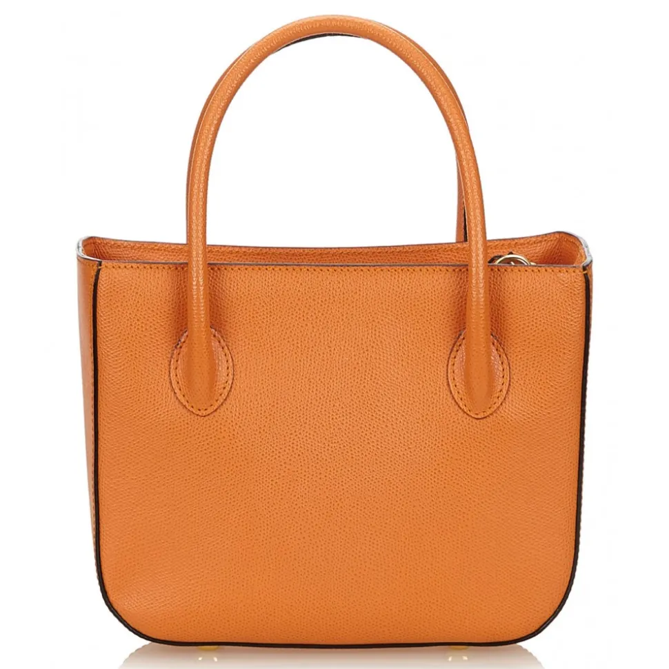 Céline Vintage - Leather Satchel Bag - Orange - Leather Handbag - Luxury High Quality - Avvenice