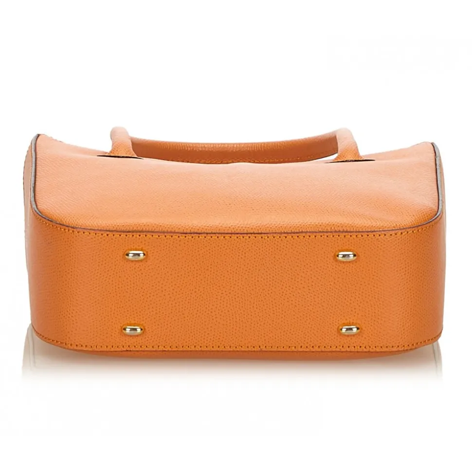 Céline Vintage - Leather Satchel Bag - Orange - Leather Handbag - Luxury High Quality - Avvenice