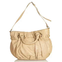 Céline Vintage - Leather Satchel Bag - Brown Beige - Leather Handbag - Luxury High Quality - Avvenice