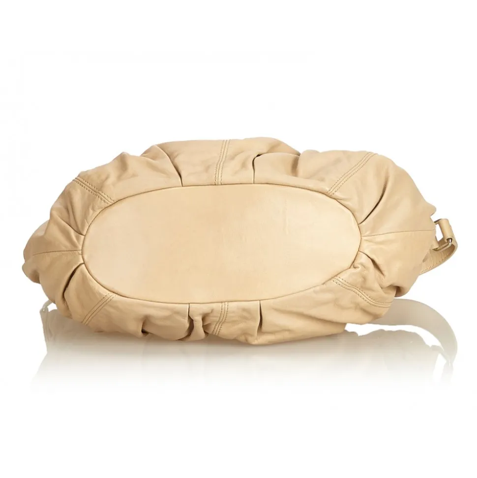 Céline Vintage - Leather Satchel Bag - Brown Beige - Leather Handbag - Luxury High Quality - Avvenice