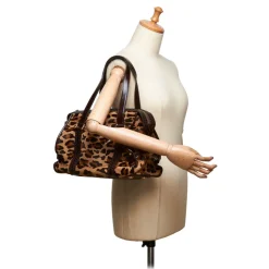 Céline Vintage - Leopard Print Pony Hair Shoulder Bag - Brown Leopard - Leather Handbag - Luxury High Quality - Avvenice