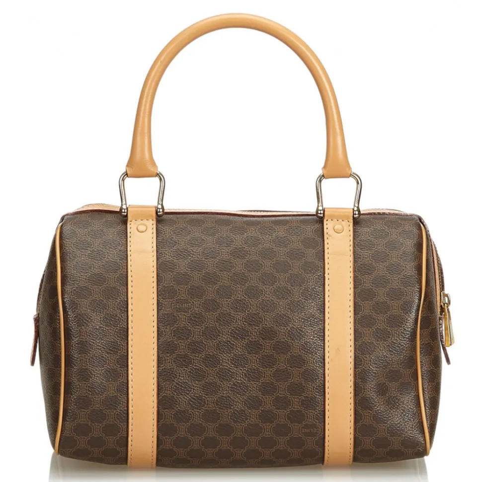 Céline Vintage - Macadam Boston Bag - Brown - Leather Handbag - Luxury High Quality - Avvenice