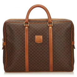 Céline Vintage - Macadam Briefcase Bag - Brown - Leather Handbag - Luxury High Quality - Avvenice