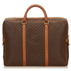 Céline Vintage - Macadam Briefcase Bag - Brown - Leather Handbag - Luxury High Quality - Avvenice