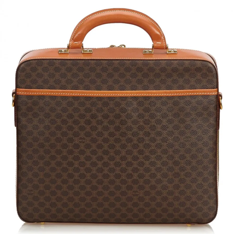 Céline Vintage - Macadam Business Bag - Brown - Leather Handbag - Luxury High Quality - Avvenice