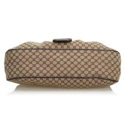 Céline Vintage - Macadam Canvas Shoulder Bag - Brown Beige - Leather and Fabric Handbag - Luxury High Quality - Avvenice