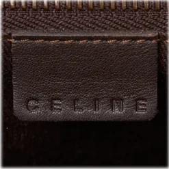 Céline Vintage - Macadam Canvas Shoulder Bag - Brown Beige - Leather and Fabric Handbag - Luxury High Quality - Avvenice