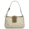 Céline Vintage - Macadam Canvas Baguette Bag - Brown Beige - Leather and Fabric Handbag - Luxury High Quality - Avvenice