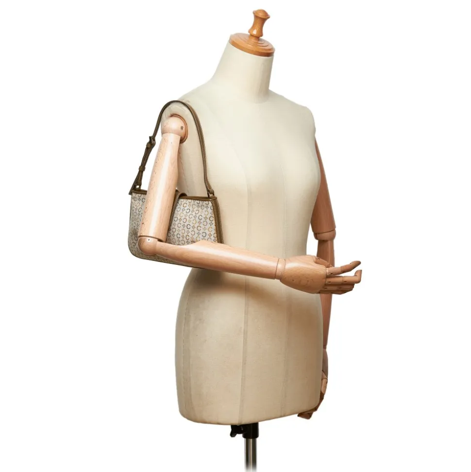 Céline Vintage - Macadam Canvas Baguette Bag - Brown Beige - Leather and Fabric Handbag - Luxury High Quality - Avvenice