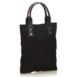 Céline Vintage - Macadam Jacquard Tote Bag - Black - Leather and Fabric Handbag - Luxury High Quality - Avvenice