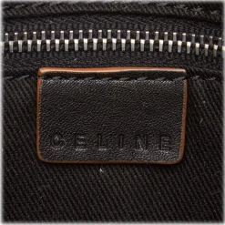 Céline Vintage - Macadam Jacquard Tote Bag - Black - Leather and Fabric Handbag - Luxury High Quality - Avvenice