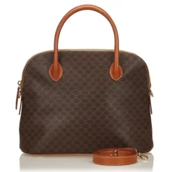 Céline Vintage - Macadam Satchel Bag - Brown - Leather Handbag - Luxury High Quality - Avvenice