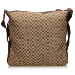 Céline Vintage - Macadam Shoulder Bag - Brown Beige - Leather Handbag - Luxury High Quality - Avvenice