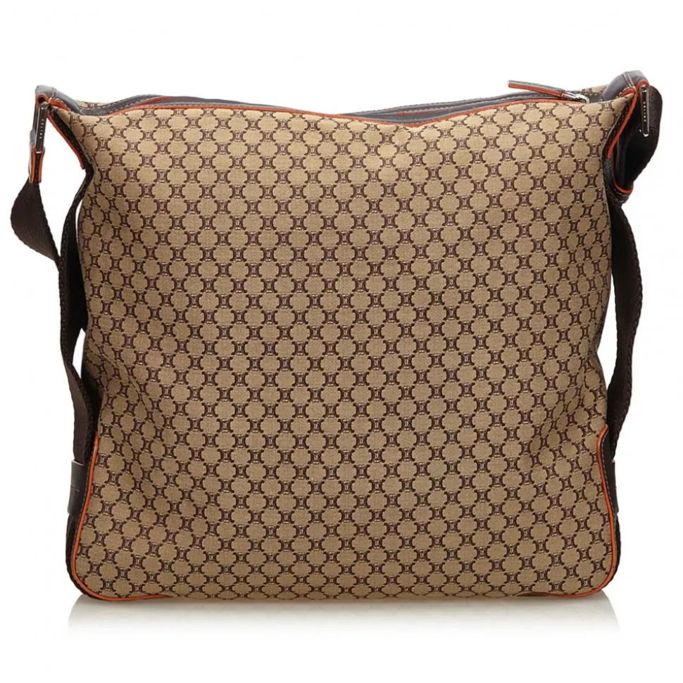 Céline Vintage - Macadam Shoulder Bag - Brown Beige - Leather Handbag - Luxury High Quality - Avvenice