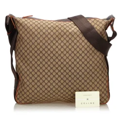 Céline Vintage - Macadam Shoulder Bag - Brown Beige - Leather Handbag - Luxury High Quality - Avvenice