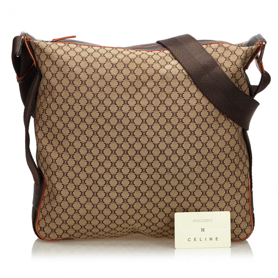 Céline Vintage - Macadam Shoulder Bag - Brown Beige - Leather Handbag - Luxury High Quality - Avvenice