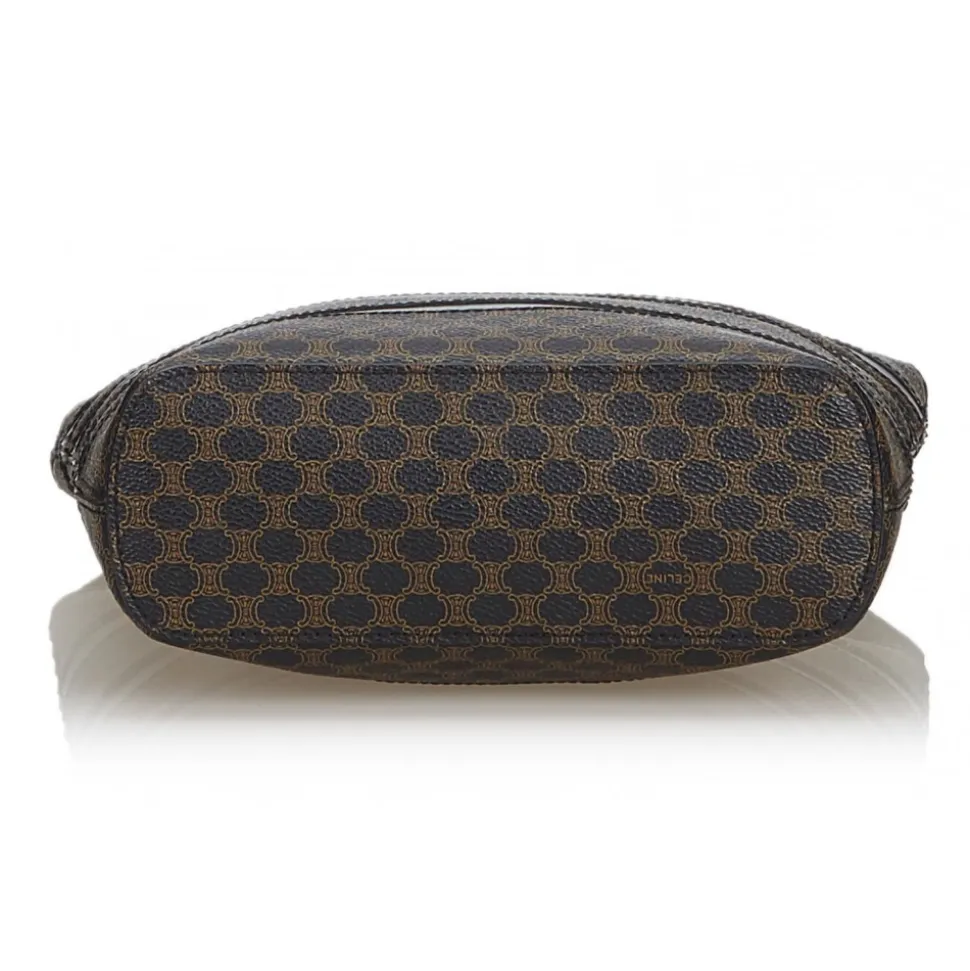 Céline Vintage - Macadam Shoulder Bag - Black Brown - Leather Handbag - Luxury High Quality - Avvenice