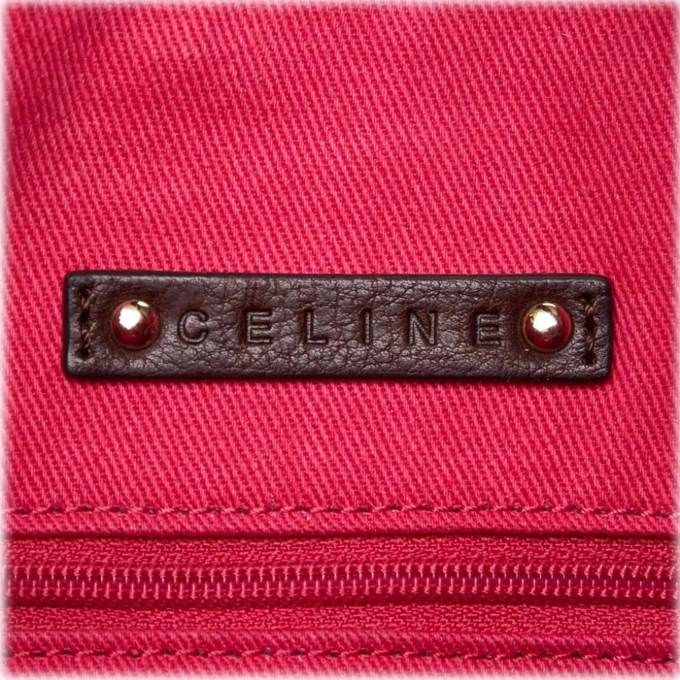 Céline Vintage - Macadam Shoulder Bag - Grey & Dark Grey - Leather & PVC Handbag - Luxury High Quality - Avvenice