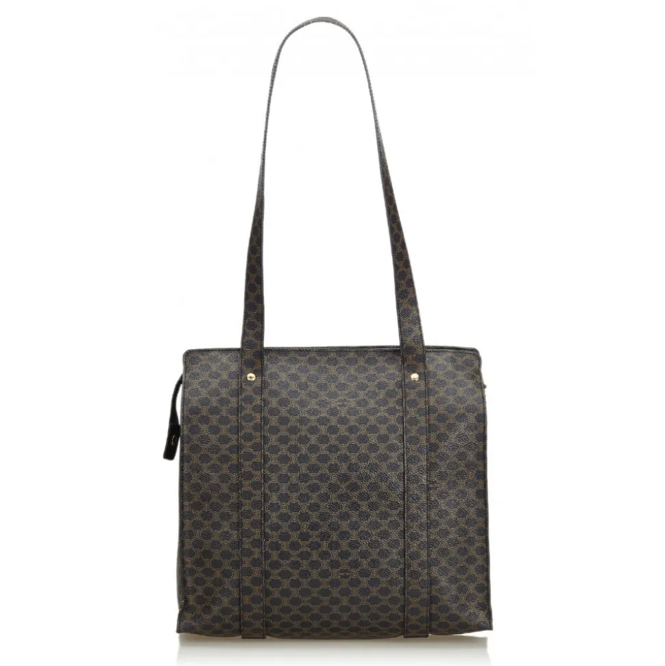 Céline Vintage - Macadam Tote Bag - Black - PVC Handbag - Luxury High Quality - Avvenice