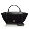Céline Vintage - Patent Leather Trapeze Satchel Bag - Black - Patent Leather Handbag - Luxury High Quality - Avvenice