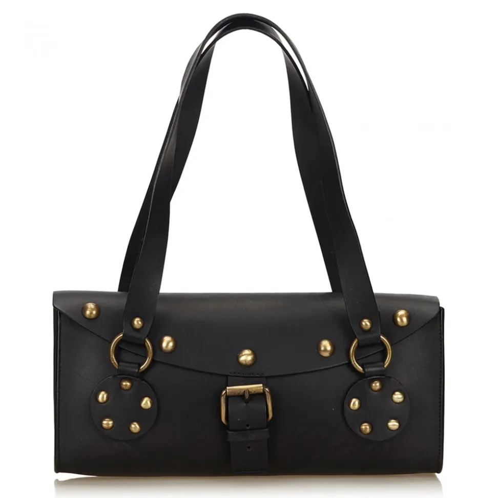 Céline Vintage - Studded Leather Shoulder Bag - Black - Leather Handbag - Luxury High Quality - Avvenice