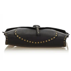 Céline Vintage - Studded Leather Baguette Bag - Black - Leather Handbag - Luxury High Quality - Avvenice