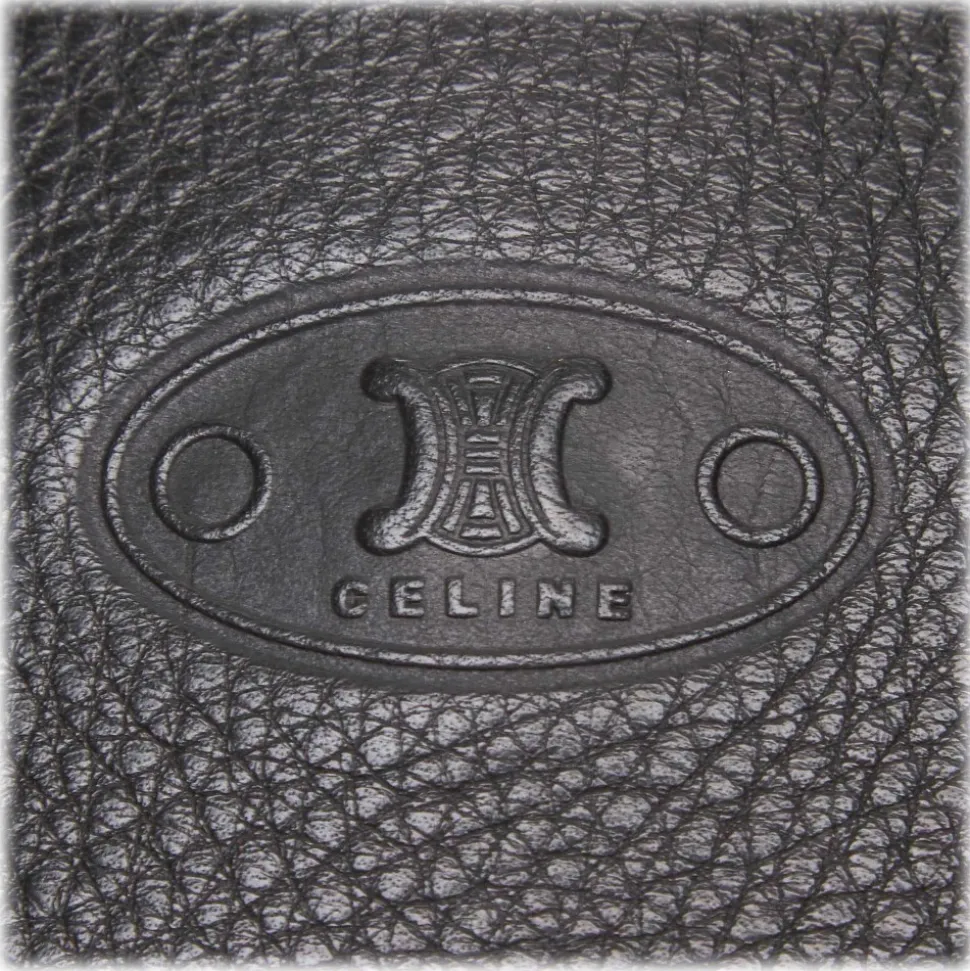 Céline Vintage - Studded Leather Baguette Bag - Black - Leather Handbag - Luxury High Quality - Avvenice