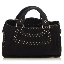 Céline Vintage - Suede Boogie Bag - Black - Leather Handbag - Luxury High Quality - Avvenice