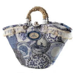 Coffarte - Baby Royal Copenaghen Coffa - Sicilian Artisan Handbag - Sicilian Coffa - Luxury High Quality Handicraft Bag - Avvenice