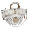Coffarte - Baby White of Navarra Coffa - Sicilian Artisan Handbag - Sicilian Coffa - Luxury High Quality Handicraft Bag - Avvenice