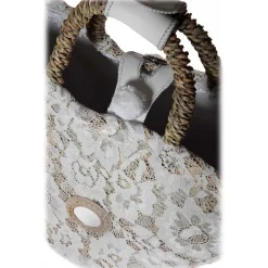 Coffarte - Lady Diana Coffa - White - Collections - Sicilian Artisan Handbag - Luxury High Quality Handicraft Bag - Avvenice