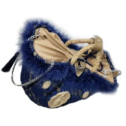 Coffarte - Medium Aisha Coffa in Winter Gray Lace - Sicilian Artisan Handbag - Sicilian Coffa - Luxury High Quality Handicraft - Avvenice