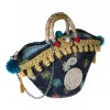 Coffarte - Medium Jeans Coffa - Sicilian Artisan Handbag - Sicilian Coffa - Luxury High Quality Handicraft Bag - Avvenice