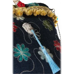 Coffarte - Medium Jeans Coffa - Sicilian Artisan Handbag - Sicilian Coffa - Luxury High Quality Handicraft Bag - Avvenice