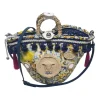 Coffarte - Medium Lemon Medusa Coffa - Sicilian Artisan Handbag - Sicilian Coffa - Luxury High Quality Handicraft - Avvenice