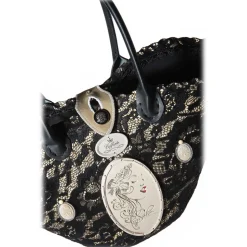 Coffarte - Medium Modern Woman Black Coffa - Sicilian Artisan Handbag - Sicilian Coffa - Luxury High Quality Handicraft Bag - Avvenice