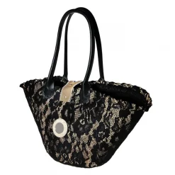 Coffarte - Medium Modern Woman Black Coffa - Sicilian Artisan Handbag - Sicilian Coffa - Luxury High Quality Handicraft Bag - Avvenice