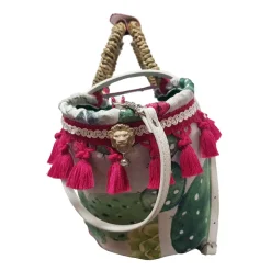 Coffarte - Medium Prickly Pear Coffa - Sicilian Artisan Handbag - Sicilian Coffa - Luxury High Quality Handicraft - Avvenice