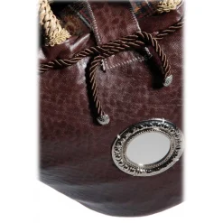 Coffarte - Medium Trinacria Leather Coffa - Sicilian Artisan Handbag - Sicilian Coffa - Luxury High Quality Handicraft Bag - Avvenice