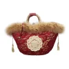 Coffarte - Medium Venetian Red Coffa - Sicilian Artisan Handbag - Sicilian Coffa - Luxury High Quality Handicraft - Avvenice