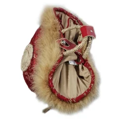 Coffarte - Medium Venetian Red Coffa - Sicilian Artisan Handbag - Sicilian Coffa - Luxury High Quality Handicraft - Avvenice