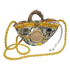 Coffarte - Pochette Sun Coffa - Jewelry - Sicilian Artisan Handbag - Sicilian Coffa - Luxury High Quality Handicraft Bag - Avvenice