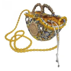 Coffarte - Pochette Sun Coffa - Jewelry - Sicilian Artisan Handbag - Sicilian Coffa - Luxury High Quality Handicraft Bag - Avvenice