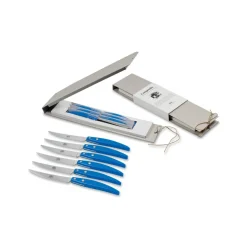 Coltellerie Berti - 1895 - Polychrome 6 Table Knives - N. 8053 - Exclusive Artisan Knives - Handmade in Italy - Avvenice