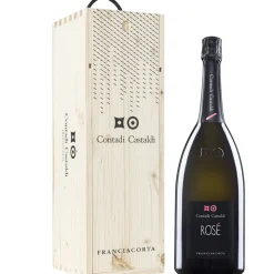 Contadi Castaldi - Franciacorta D.O.C.G. Rosé - Magnum - Wood Box - Pinot Noir - Luxury Limited Edition - 1,5 l - Avvenice